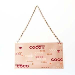 CHANEL Pink Canvas Shoulder Bag